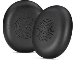 Somstyle Oorkussens Geschikt voor Jabra Evolve2 65 Flex Koptelefoon - 2 Stuks - Eiwitleer - Zwart