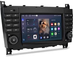 Junsun Andriod 15 Autoradio - Geschikt voor Mercedes-Benz C/CLK/CLC Klasse W203 W209 accessoires - Draadloze CarPlay & Andriod Auto, DAB+, GPS-Navigatiesystem, Bluetooth, WIFI, 7-inch Touchscreen, 2GB+32GB, DSP, Quad-core processor