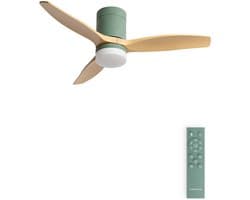 CREATE - Stille 40W plafondventilator met technische ABS bladen in verschillende maten - S - Met licht - Afstandsbediening - WIND CALM