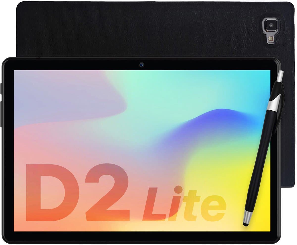 SwayTosh Tab D2 Lite – Tablet – 4+3GB RAM – 64+128GB Opslag – Android 14 – 4G – WiFi – Octa Core Processor – 10 inch – Hoes + Screenprotectors inbegrepen — afbeelding 1