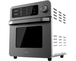 Heteluchtoven Frituur - Keukenapparaat Multifunctioneel - Gezond Koken - Touchscreen Display - 15 Liter Capaciteit - Grijs