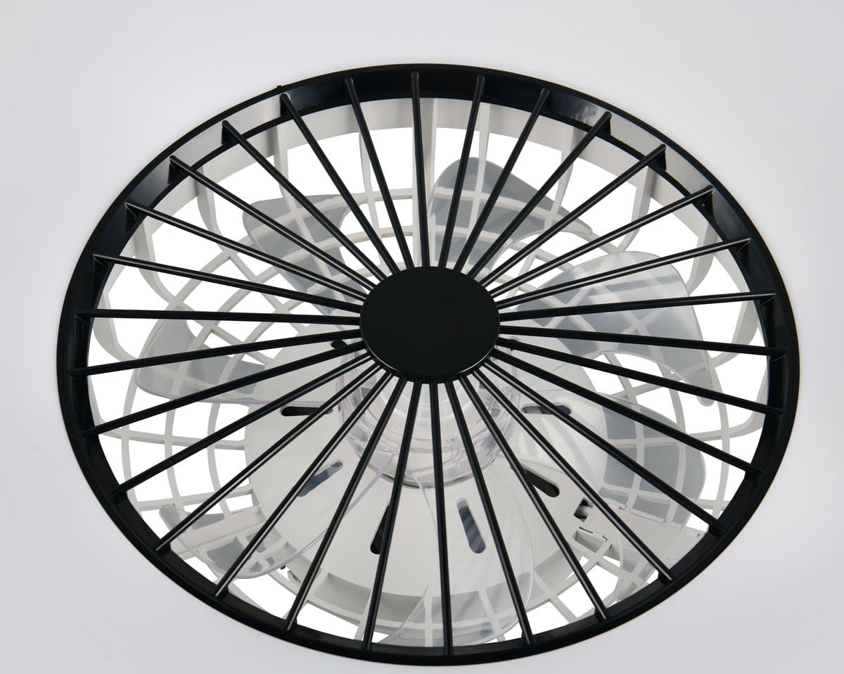 REALITY SVAERHOLT - Ventilator - Zwart - incl. 1x SMD 34 W - Afstandsbediening - Geintegreerde dimmer - Traploos instelbare lichtkleur - RGBW-kleurenwisselaar - 5 snelheidsniveaus - Geheugenfunctie - Zomer- en wintermodus - Dynamisch licht — afbeelding 1