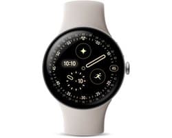 Google Pixel Watch 4 - Smartwatch - 45mm - WiFi - Zilverkleurig/Porcelain