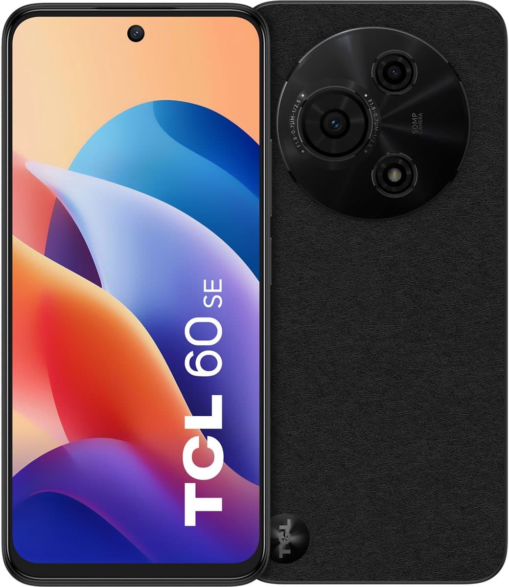 TCL 60 SE 17 cm (6.7") Dual SIM Android 15 4G USB Type-C 8 GB 512 GB 5200 mAh Zwart — afbeelding 1
