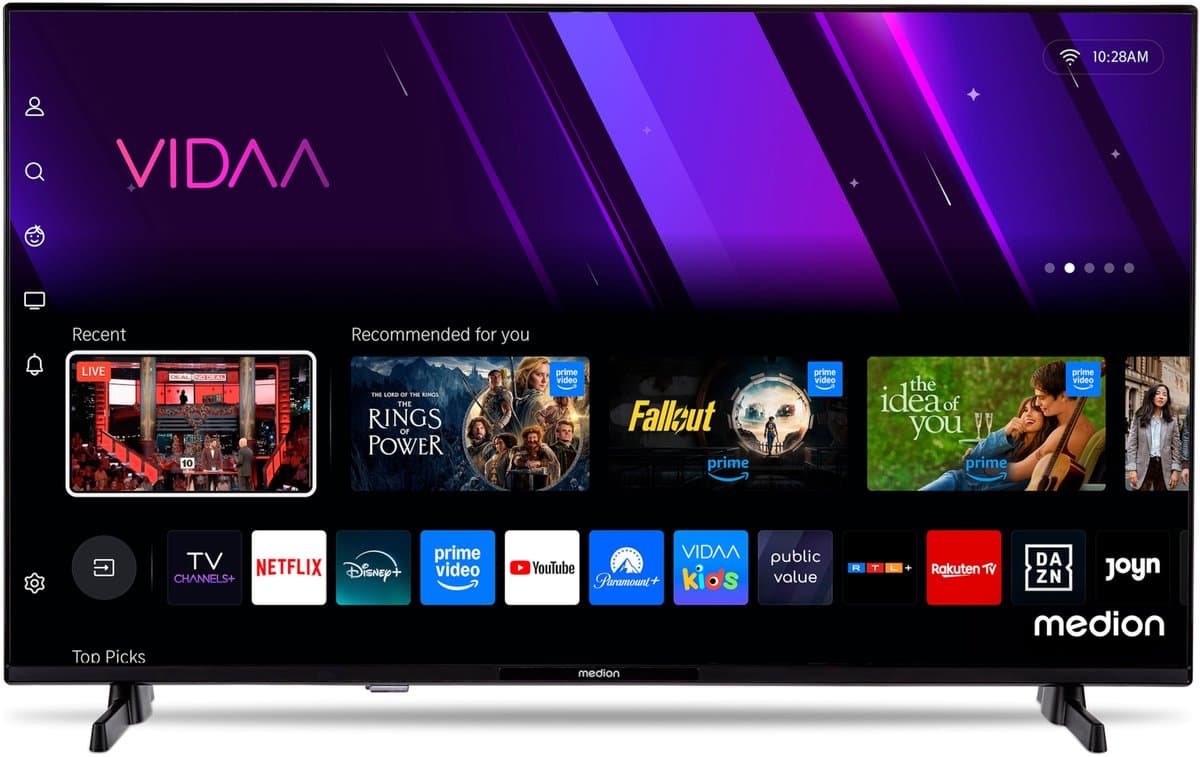 MEDION Full HD TV 100,3 cm (40 inch) (Smart TV, HDR, VIDAA Store, Netflix, Prime Video, Disney+, DAZN, Paramount+, HbbTV, PVR, Bluetooth), MD 840101 — afbeelding 1