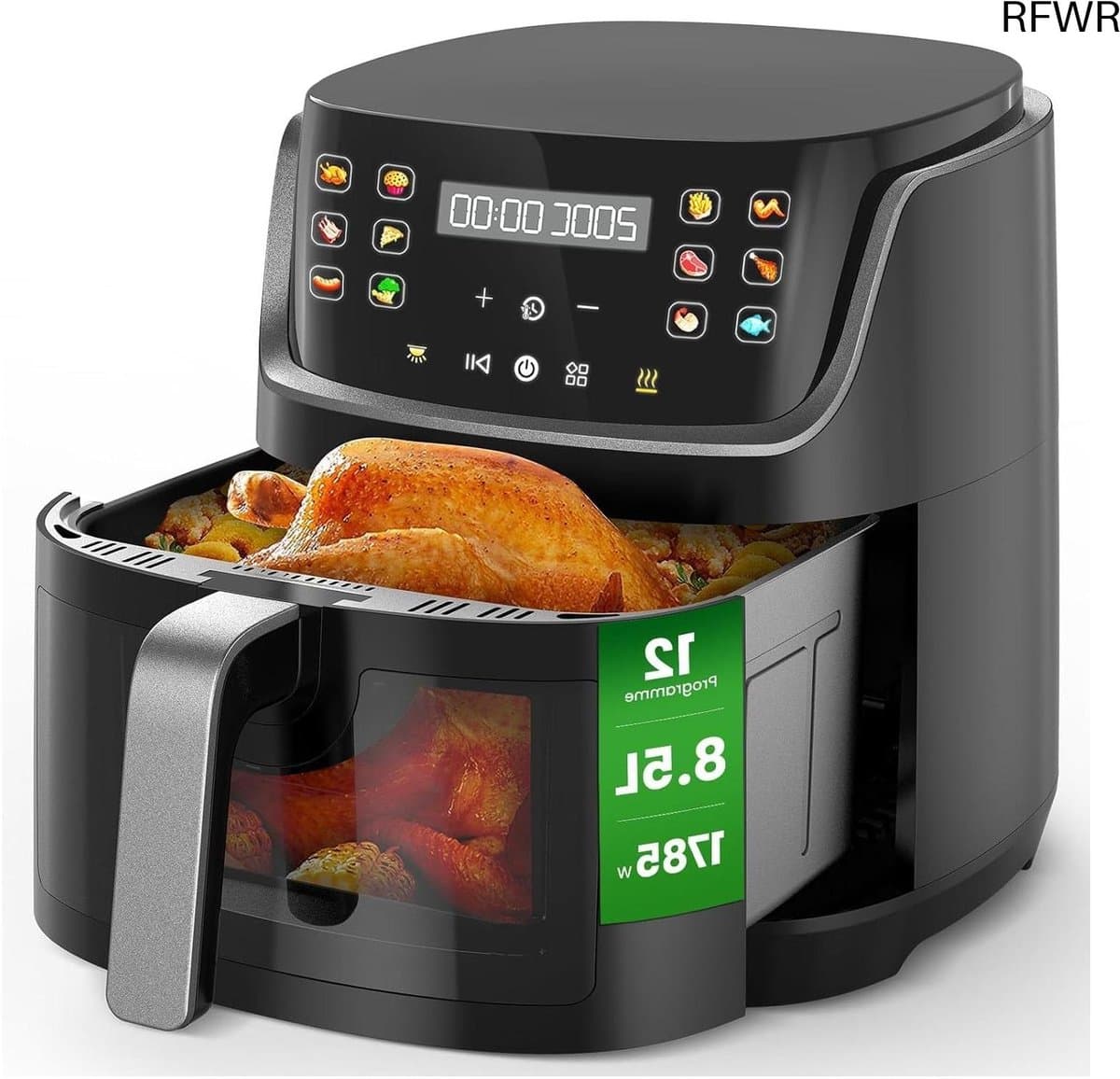 RFWR® XL Heteluchtfriteuse met 8,5 Liter Capaciteit en LED-Touchscreen | 12 Functies en Kijkvenster — afbeelding 1
