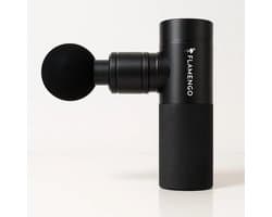 Flamengo Mini Massage Gun | Staal Design | Ultralicht, Stil en Draadloos | Krachtige Spiermassage + Warmte & Koude Therapie - massage apparaat pistool INCL set