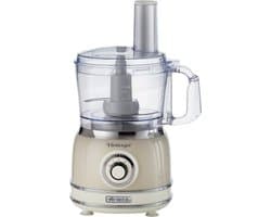 Ariete 1781/03 - Vintage food processor- 1000W - 2L inhoud - 2 snelheden - Beige