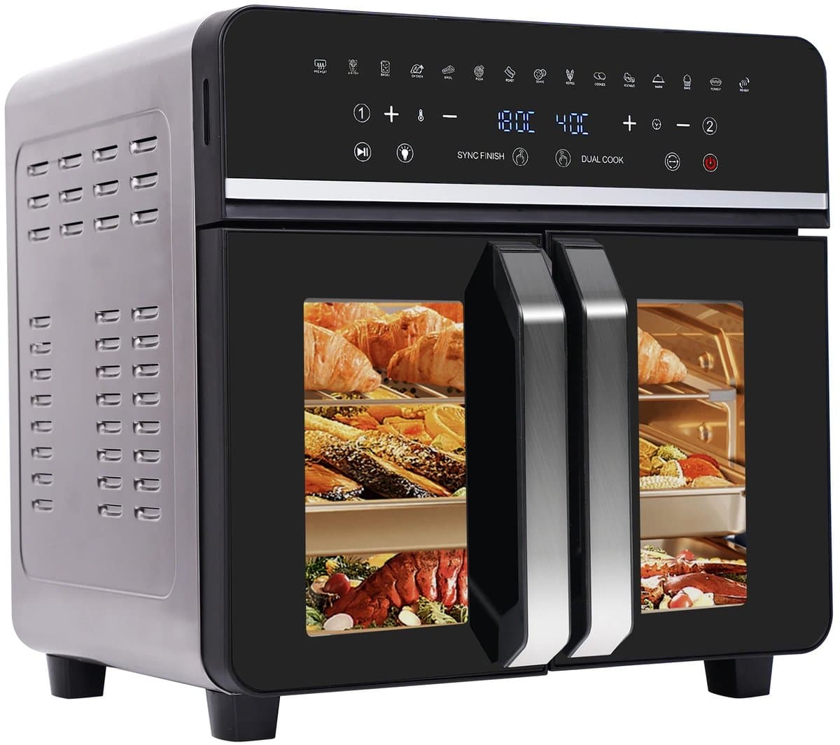 Ohana DT - Airfryer Oven - Heteluchtfriteuse - Heteluchtoven - XXL - 23L - 15 Programma's - 2200W - LED Display -Zwart — afbeelding 1