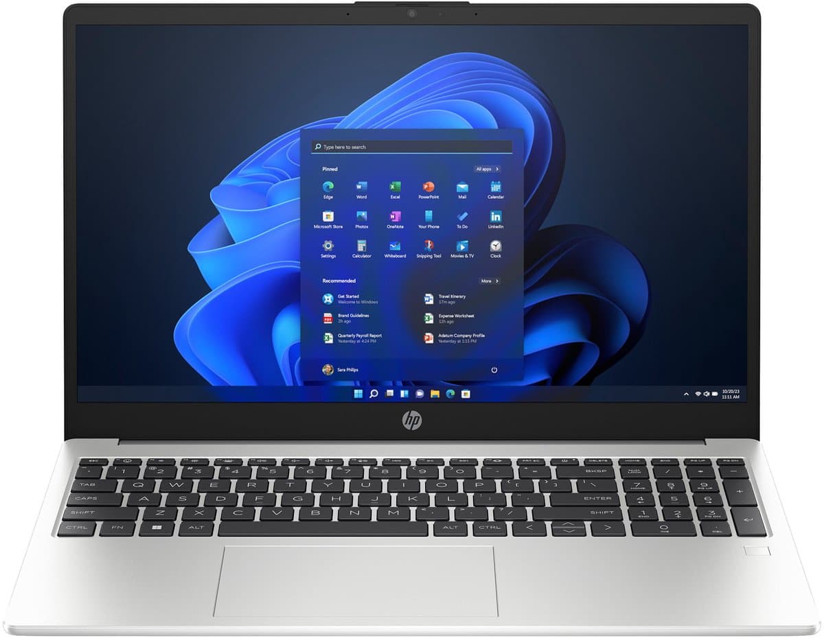 HP 250 G10 Intel® Core™ i3 i3-1315U Laptop 39,6 cm (15.6") Full HD 8 GB DDR4-SDRAM 512 GB SSD Wi-Fi 6 (802.11ax) Windows 11 Pro Zilver — afbeelding 1