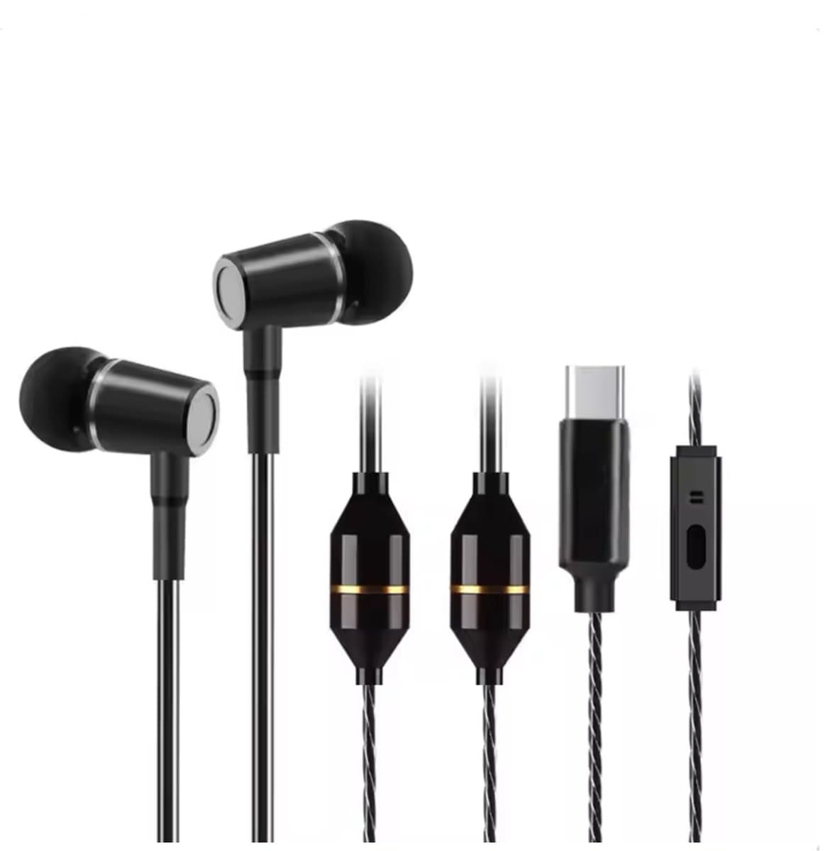 Anti straling Air Tube Headset HA38Z USB-C – iBrain Zwart | Life-Maxx — afbeelding 1