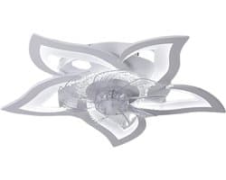 Bovista Plafondventilator - Met Verlichting - Plafond Ventilator - Met Lamp - Plafonniere Met Ventilator - Met Licht - Wit