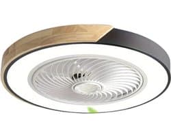 Bovista Plafondventilator - Met Verlichting - Plafond Ventilator - Met Lamp - Plafonniere Met Ventilator - Met Licht - Zwart