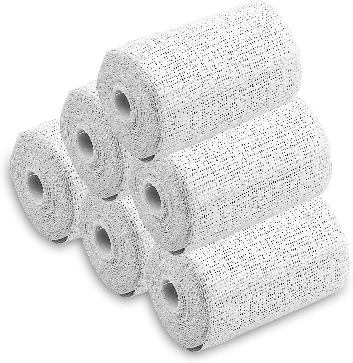 Plaster Bandage - Pack of 6 - 7.5 x 270 cm - Baby Belly Pregnant Gift - Plaster Print - Roll for Crafts - Model Making - Quick-Drying - Wit — afbeelding 1