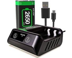 Controller Batterij 2 Stuks + Oplader Accu Set met Oplader geschikt voor Xbox Series X (S) / One (S) Controller - Battery Pack Charger
