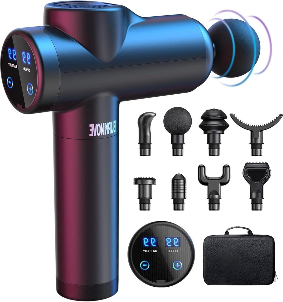 Massage Pistool Diepe Spiermassage Draagbaar Stil Elektrisch Apparaat - 99 Snelheid 2550 Mah Led Display Touchscreen Usb C Oplaadbaar — afbeelding 1