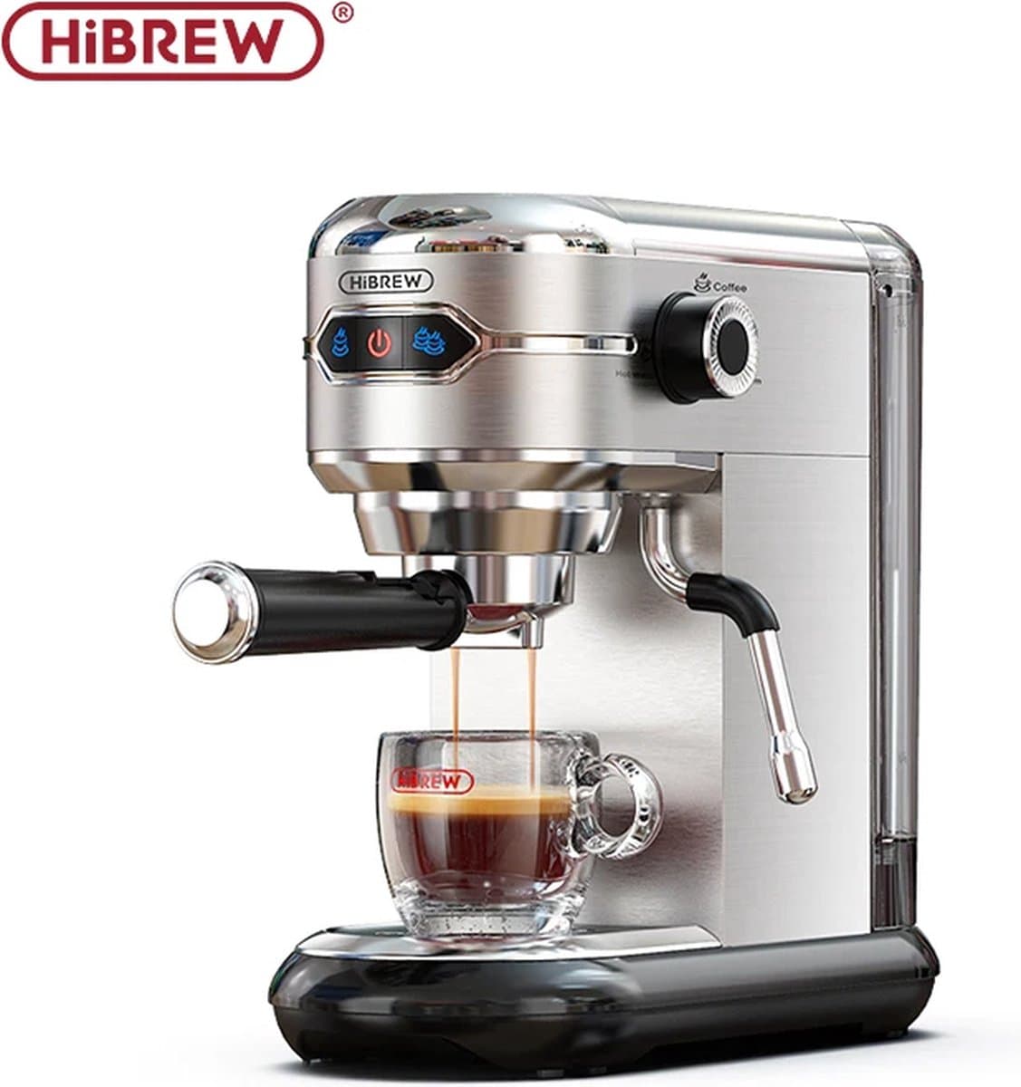 Espressomachine - Espresso - Semi Automatische Machine - Cafetera 19 Bar - Superslanke Ese Pod & Poeder En Poeder Machine - Warmwater - Melk Opschuimen - Rvs — afbeelding 1
