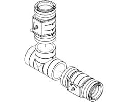 Geïsoleerd T-stuk EPS diameter 160mm