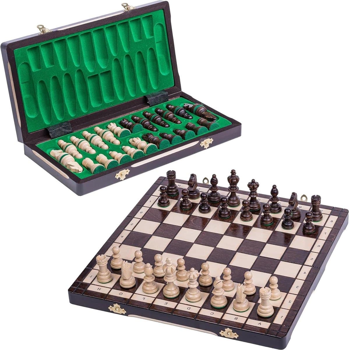 Schaak OLYMPISCHE - 35 x 35 cm - Schaakfiguren en Schaakbord van hout - Groot formaat - Klassiek design — afbeelding 1