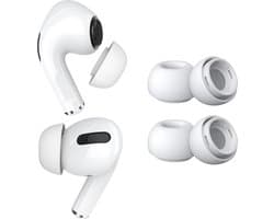 MMOBIEL 2 Paar Vervangende Oordopjes Tips Geschikt voor AirPods Pro Gen 1 & 2 - Antislip Siliconen Oordopjes met Ruisonderdrukkingsgat, Draagbare Opbergdoos en Passen in Oplaadcase - XS - Wit