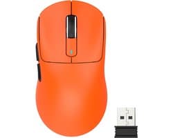ATTACK SHARK Draadloze Gaming Muis - Wired/2.4G/BT5.4 - Lichtgewicht 49G - PAW3395 - 26000DPI - Oranje