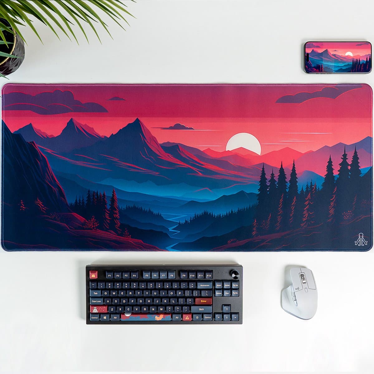 XXL Gaming Muismat Twilight Valley – 90x40 cm – Antislip Onderlegger — afbeelding 1