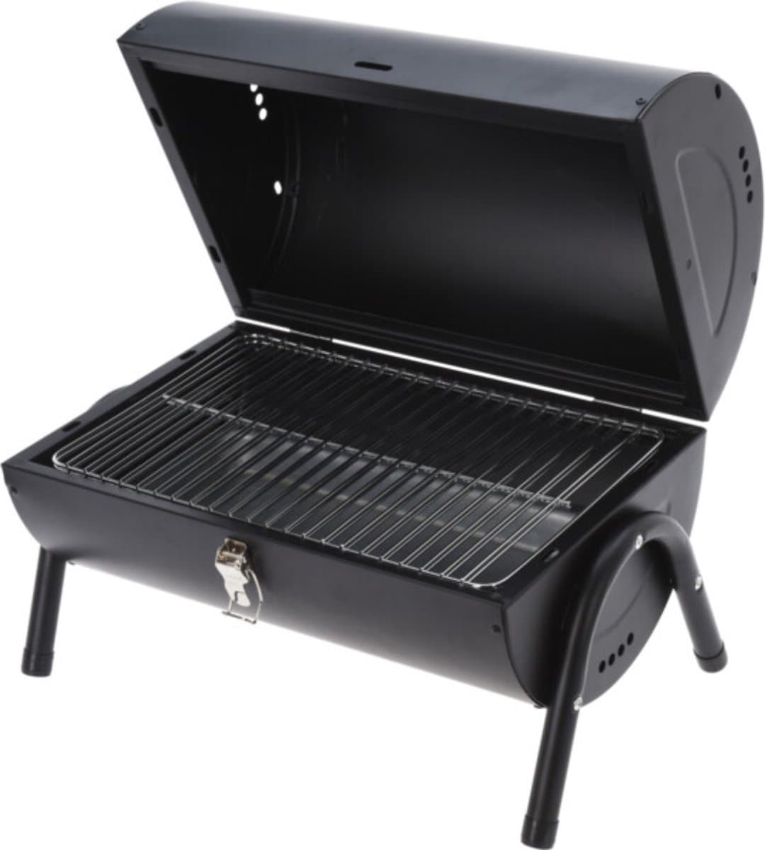 Houtskoolbarbecue - Cilindervorm - Tafelmodel - Mat Zwart — afbeelding 1