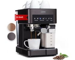 Klarstein Koffiemachine Arabica Comfort portafiltermachine 1350 watt 20 bar 1,8 liter touch control - Espressomachine - Stoompijpje LED - RVS - Coffee Machine Koffieautomaat