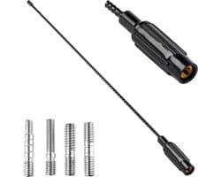 AMiO FM/AM Auto Antenne Mini Universeel met 4 Adapters Zwart (41 cm)