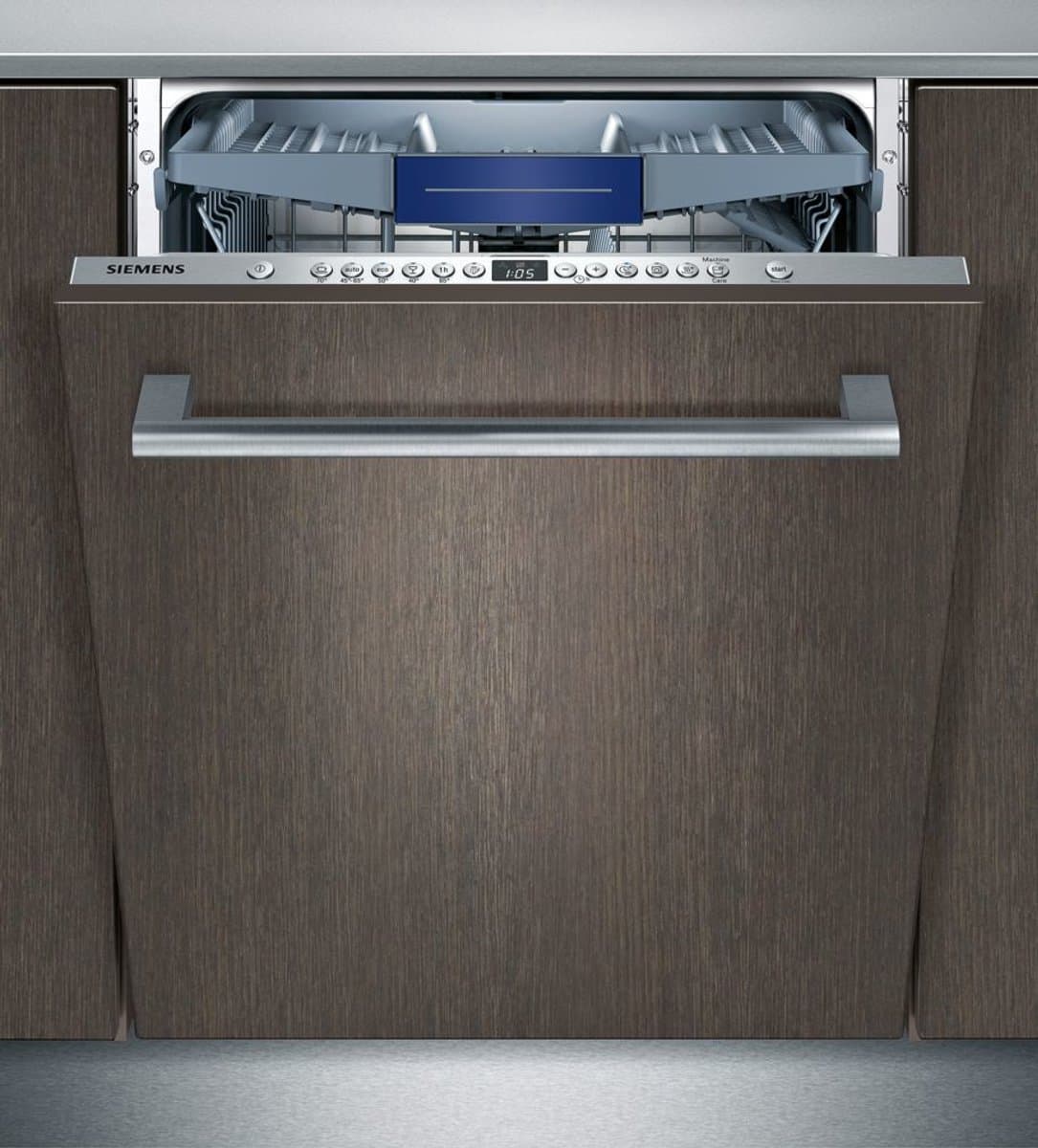 Siemens SN636X03NE volledig geïntegreerde VarioSpeed Plus vaatwasser met Rvs bodem en besteklade — afbeelding 1