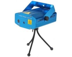 Mini Laser Stage Lighting rood/groen muziek gestuurd - Blauw