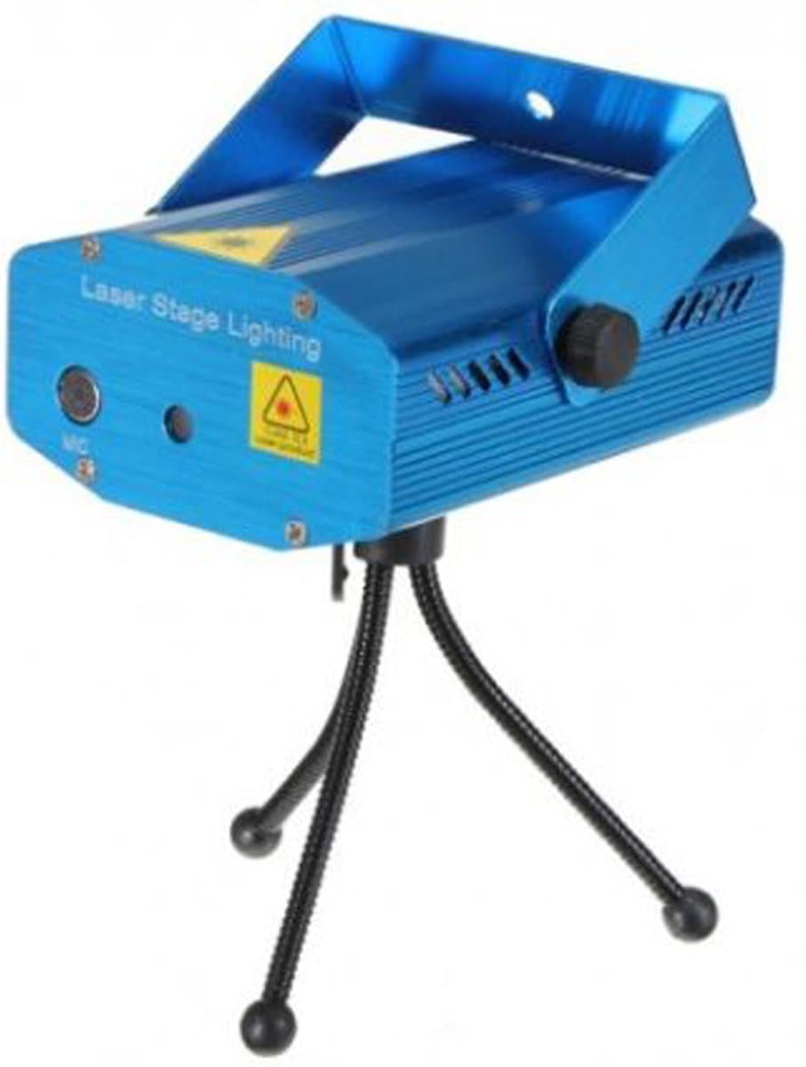 Mini Laser Stage Lighting rood/groen muziek gestuurd - Blauw — afbeelding 1