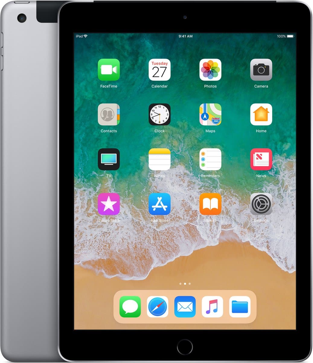 Apple iPad (2018) - 9.7 inch - WiFi + 4G - 128GB - Spacegrijs — afbeelding 1