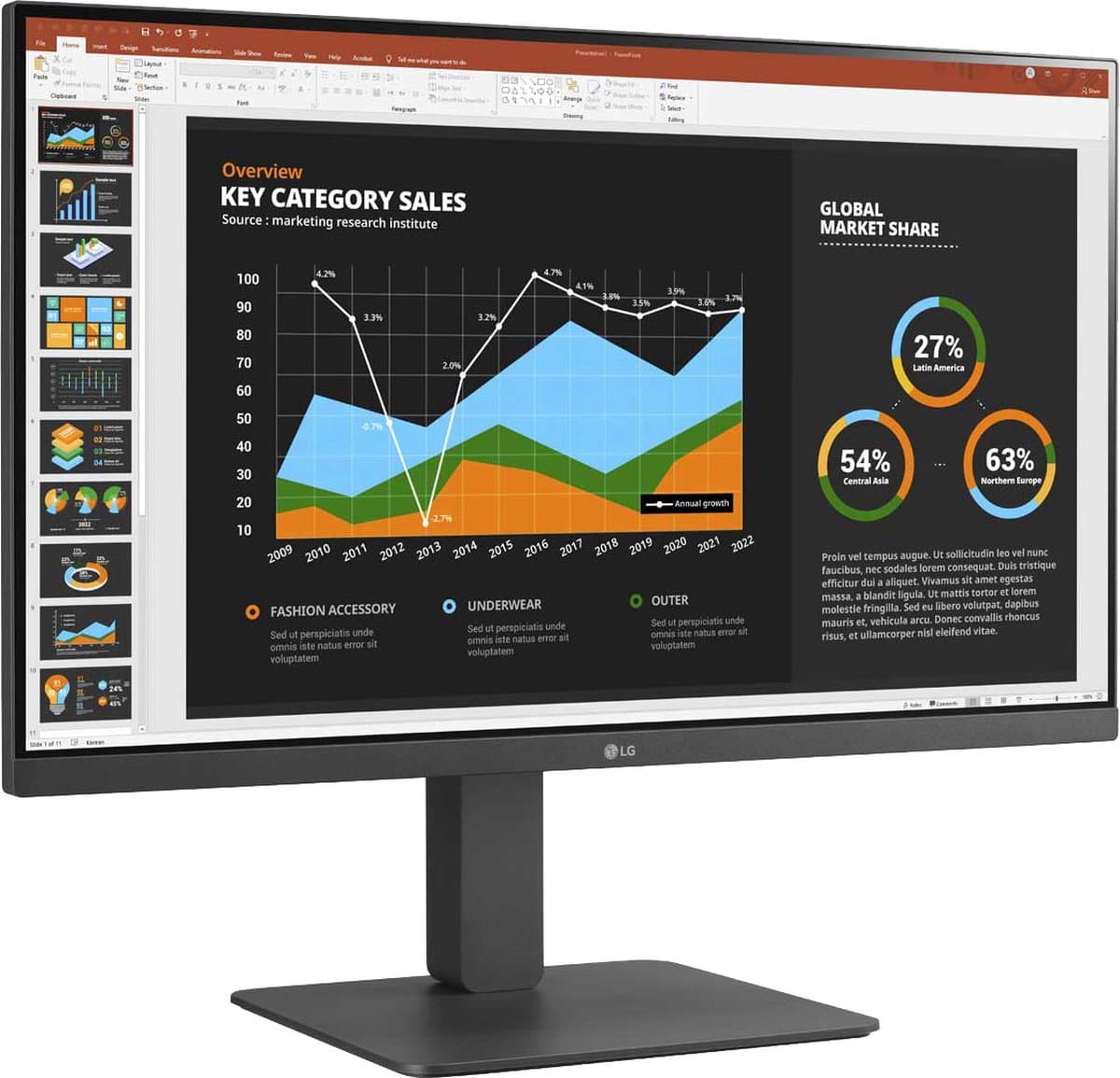LG 27BR650B-C skaerm - LED baglys - 27 — afbeelding 1