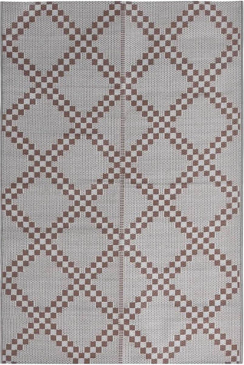 vidaXL - Buitenkleed - ARAKIL - 140x200 - cm - polypropeen - bruin — afbeelding 1