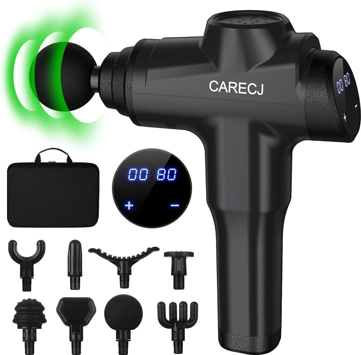 Handmassageapparaat tot 9600 RPM, met 8 massagekoppen en 32 snelheden voor de nek — afbeelding 1