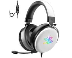 Spirit of Gamer Game Headset – Koptelefoon – Headset – 7.1 Surround Sound – Aluminium Beugel – Geschikt Voor PS4/PS5, Switch, PC - Wit