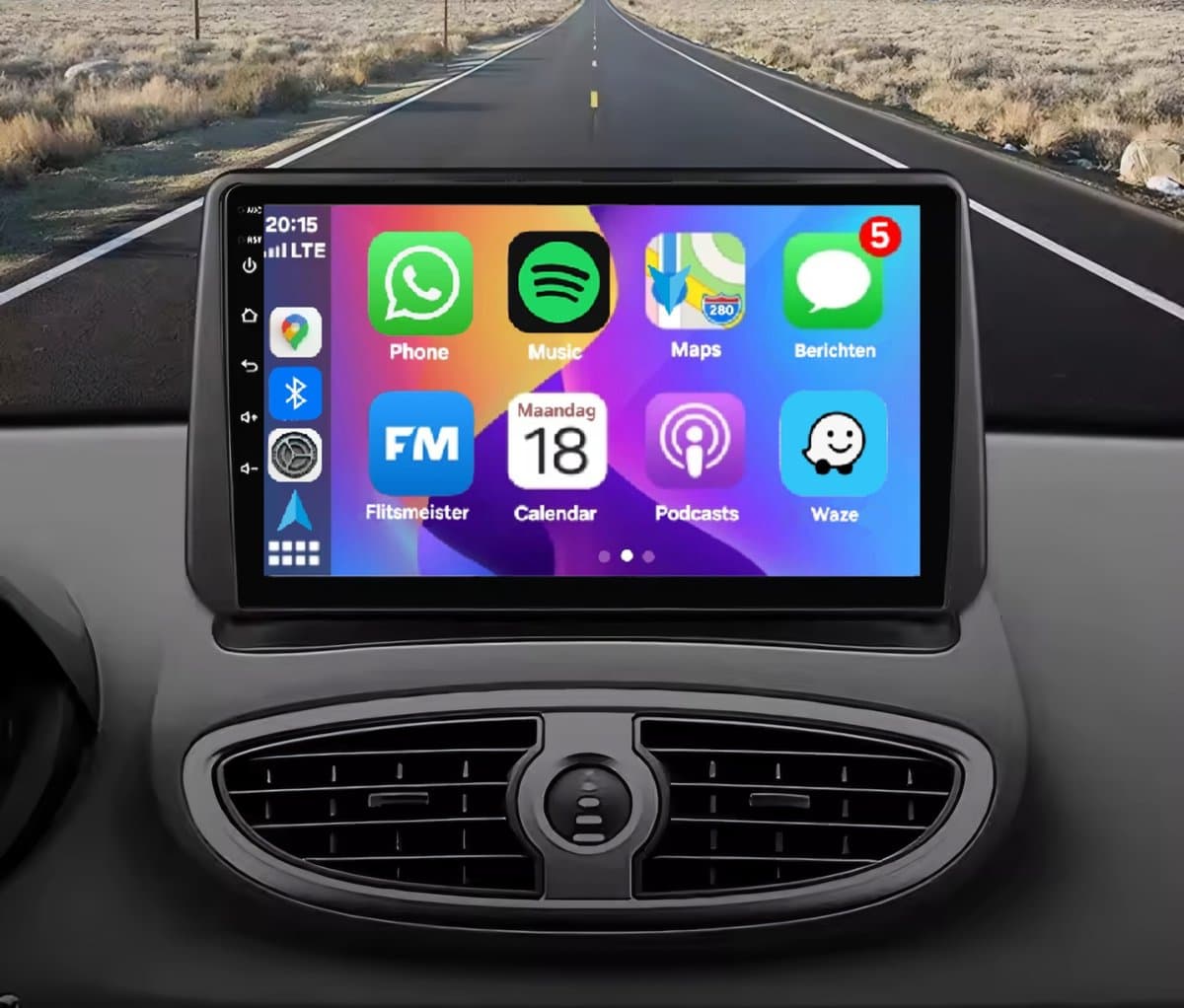 Autoradio 4/64GB met Carplay en Android auto | Geschikt voor Renault Clio 3 2005-2014| Radio scherm met Navigatie | 2005 2006 2007 2008 2009 2010 2011 2012 2013 2014 — afbeelding 1