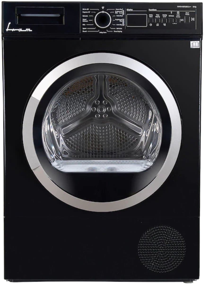Fram Warmtepompdroger - 8 KG - Wasdroger - 15 Programma's - LED display - Zwart — afbeelding 1