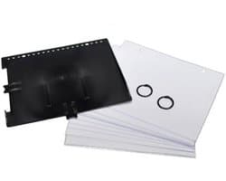 Specter Marsboekje 15 x 18 cm – 20 Insteekhoezen, ABS Back, Dubbele Harphouder & Klik Systeem