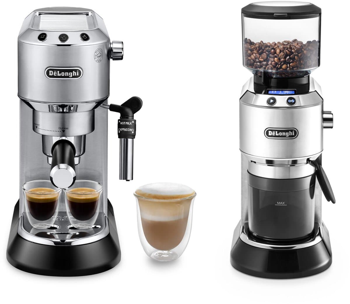 De'Longhi - Barista Pack - Dedica Style EC685.M en Koffiemolen KG521 - Inclusief melkkan, tamper en uitklopbak — afbeelding 1