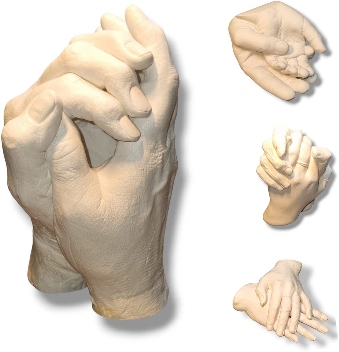 Handenbeeld | Handafdruk | Gipsafdruk | GipsHanden | Hand | 3D | Basis Pakket bestaat uit 500 gram Casting Mix Poeder & 750 gram Gips | Bodycasting | Extensso® | Gipsafdruk | Alginaat | Een herinnering | Hobby Pakket | Bodycasting | Handbeeld — afbeelding 1
