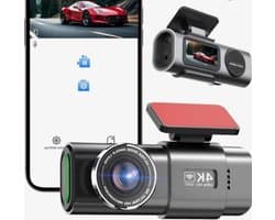 Selevie Dual Dashcam - Dashcam Voor Auto 4K + 1080p - Voor en Achter Camera – Auto Camera Met Parkeermodus - G-Sensor - App Bediening - Nachtzicht