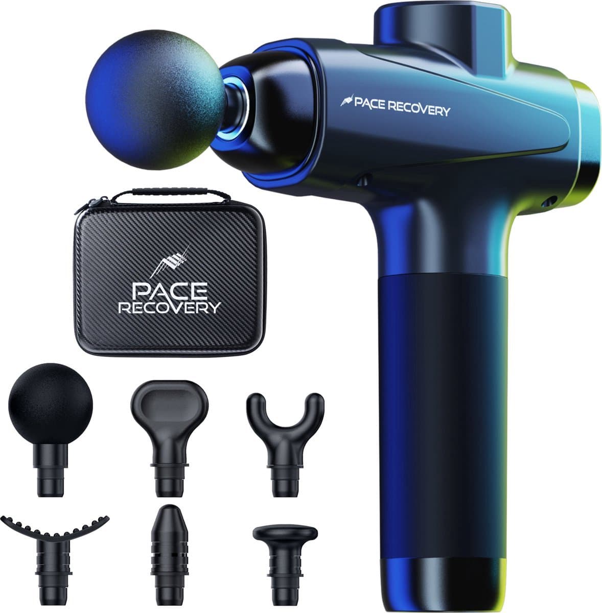Pace Recovery Massage Gun Pulse 1 - Deep Tissue 10 mm - Voor Spierherstel & Blessures - Hoge Amplitude van 3200 RPM - 30 Standen - < 45 decibel Geluid- Krachtige & Innovatieve Motor — afbeelding 1