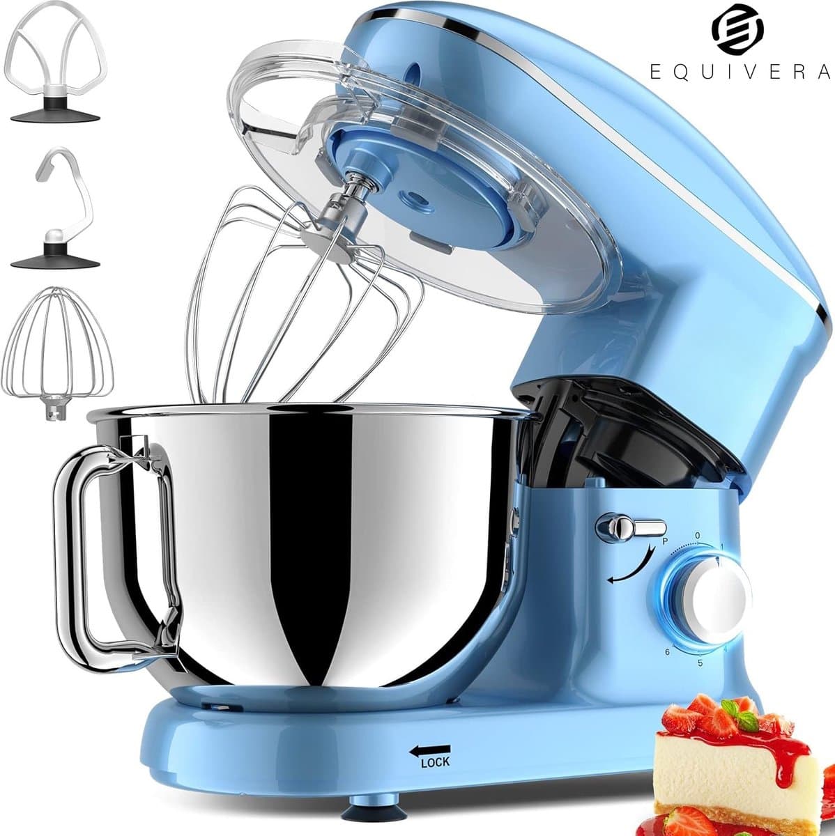 Equivera Deegmachine - Kneedmachine - Deegmixer - Keukenmixer - Keukenmachine — afbeelding 1