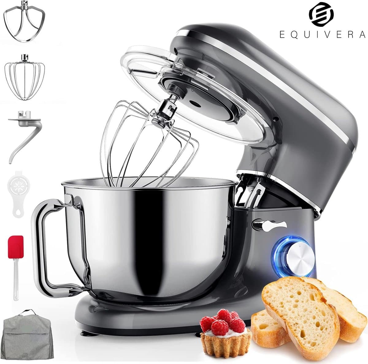 Equivera Deegmachine - Kneedmachine - Deegmixer - Keukenmixer - Keukenmachine — afbeelding 1