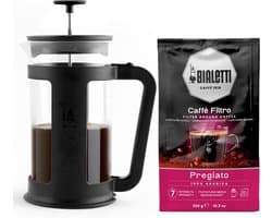 Bialetti French Press Smart 350ml + Bialetti Pregiato Filterkoffie 300 gram