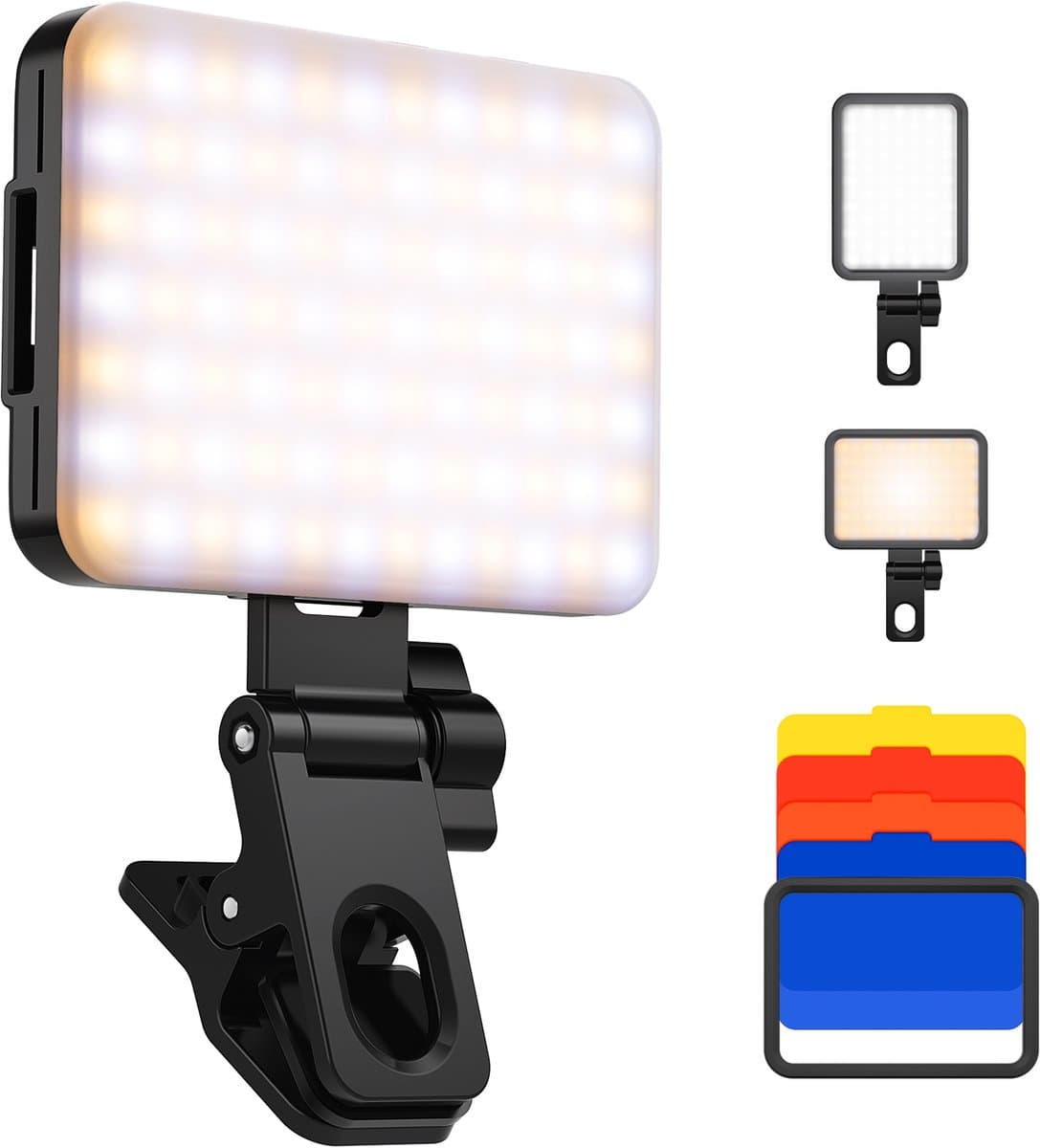 K&F Smartphone Oplaadbare Video LED Lamp - Videolamp - Selfie light — afbeelding 1