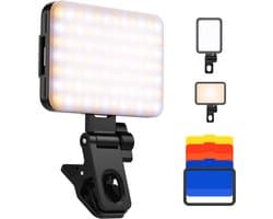 K&F Smartphone Oplaadbare Video LED Lamp - Videolamp - Selfie light