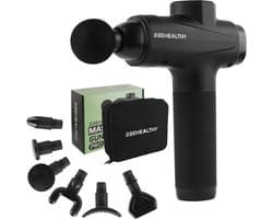 2BEHEALTHY Massage Gun Professioneel - Incl. 6 Opzetstukken - 30 Massage Standen - Massage Pistool - Massage Apparaat - Massagegun - Spier Massage - Spieren & Gewrichten - Zwart